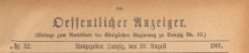Oeffentlicher Anzeiger : Beilage zum Amts-blatt der Königlichen Regierung zu Danzig, 1901.08.10 nr 32