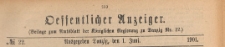 Oeffentlicher Anzeiger : Beilage zum Amts-blatt der Königlichen Regierung zu Danzig, 1901.06.01 nr 22