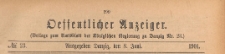 Oeffentlicher Anzeiger : Beilage zum Amts-blatt der Königlichen Regierung zu Danzig, 1901.06.08 nr 23