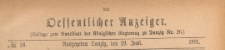 Oeffentlicher Anzeiger : Beilage zum Amts-blatt der Königlichen Regierung zu Danzig, 1901.06.29 nr 26