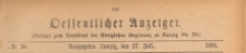 Oeffentlicher Anzeiger : Beilage zum Amts-blatt der Königlichen Regierung zu Danzig, 1901.07.27 nr 30