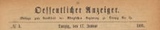 Oeffentlicher Anzeiger : Beilage zum Amts-blatt der Königlichen Regierung zu Danzig, 1891.01.17 nr 3