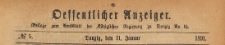 Oeffentlicher Anzeiger : Beilage zum Amts-blatt der Königlichen Regierung zu Danzig, 1891.01.31 nr 5