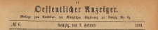 Oeffentlicher Anzeiger : Beilage zum Amts-blatt der Königlichen Regierung zu Danzig, 1891.02.07 nr 6