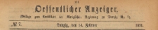Oeffentlicher Anzeiger : Beilage zum Amts-blatt der K&ouml;niglichen Regierung zu Danzig, 1891.02.14 nr 7