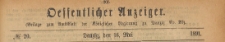 Oeffentlicher Anzeiger : Beilage zum Amts-blatt der K&ouml;niglichen Regierung zu Danzig, 1891.05.16 nr 20