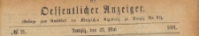 Oeffentlicher Anzeiger : Beilage zum Amts-blatt der Königlichen Regierung zu Danzig, 1891.05.23 nr 21