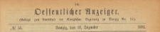 Oeffentlicher Anzeiger : Beilage zum Amts-blatt der Königlichen Regierung zu Danzig, 1891.12.19 nr 51