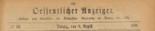 Oeffentlicher Anzeiger : Beilage zum Amts-blatt der Königlichen Regierung zu Danzig, 1891.08.08 nr 32