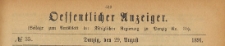 Oeffentlicher Anzeiger : Beilage zum Amts-blatt der Königlichen Regierung zu Danzig, 1891.08.29 nr 35