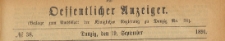 Oeffentlicher Anzeiger : Beilage zum Amts-blatt der Königlichen Regierung zu Danzig, 1891.09.19 nr 38