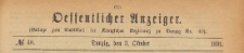 Oeffentlicher Anzeiger : Beilage zum Amts-blatt der Königlichen Regierung zu Danzig, 1891.10.03 nr 40