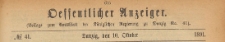 Oeffentlicher Anzeiger : Beilage zum Amts-blatt der Königlichen Regierung zu Danzig, 1891.10.10 nr 41