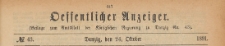 Oeffentlicher Anzeiger : Beilage zum Amts-blatt der Königlichen Regierung zu Danzig, 1891.10.24 nr 43