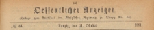 Oeffentlicher Anzeiger : Beilage zum Amts-blatt der K&ouml;niglichen Regierung zu Danzig, 1891.10.31 nr 44