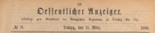 Oeffentlicher Anzeiger : Beilage zum Amts-blatt der Königlichen Regierung zu Danzig, 1886.03.13 nr 11