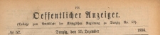 Oeffentlicher Anzeiger : Beilage zum Amts-blatt der Königlichen Regierung zu Danzig, 1886.12.25 nr 52
