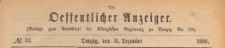 Oeffentlicher Anzeiger : Beilage zum Amts-blatt der Königlichen Regierung zu Danzig, 1886.12.31 nr 53