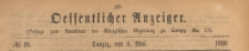 Oeffentlicher Anzeiger : Beilage zum Amts-blatt der Königlichen Regierung zu Danzig, 1886.05.08 nr 19