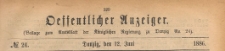 Oeffentlicher Anzeiger : Beilage zum Amts-blatt der Königlichen Regierung zu Danzig, 1886.06.12 nr 24