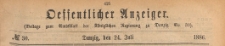 Oeffentlicher Anzeiger : Beilage zum Amts-blatt der K&ouml;niglichen Regierung zu Danzig, 1886.07.24 nr 30