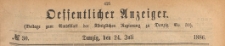 Oeffentlicher Anzeiger : Beilage zum Amts-blatt der Königlichen Regierung zu Danzig, 1886.07.24 nr 30