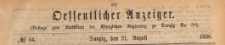 Oeffentlicher Anzeiger : Beilage zum Amts-blatt der Königlichen Regierung zu Danzig, 1886.08.21 nr 34