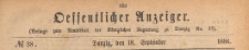 Oeffentlicher Anzeiger : Beilage zum Amts-blatt der Königlichen Regierung zu Danzig, 1886.09.18 nr 38