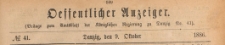 Oeffentlicher Anzeiger : Beilage zum Amts-blatt der Königlichen Regierung zu Danzig, 1886.10.09 nr 41