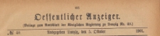Oeffentlicher Anzeiger : Beilage zum Amts-blatt der Königlichen Regierung zu Danzig, 1901.10.05 nr 40
