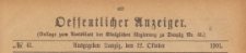Oeffentlicher Anzeiger : Beilage zum Amts-blatt der Königlichen Regierung zu Danzig, 1901.10.12 nr 41