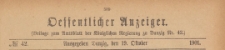 Oeffentlicher Anzeiger : Beilage zum Amts-blatt der Königlichen Regierung zu Danzig, 1901.10.19 nr 42