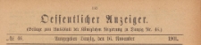 Oeffentlicher Anzeiger : Beilage zum Amts-blatt der Königlichen Regierung zu Danzig, 1901.11.16 nr 46