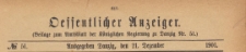 Oeffentlicher Anzeiger : Beilage zum Amts-blatt der Königlichen Regierung zu Danzig, 1901.12.21 nr 51