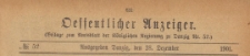Oeffentlicher Anzeiger : Beilage zum Amts-blatt der Königlichen Regierung zu Danzig, 1901.12.28 nr 52