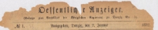 Oeffentlicher Anzeiger : Beilage zum Amts-blatt der Königlichen Regierung zu Danzig, 1892.01.02 nr 1