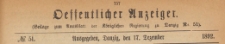 Oeffentlicher Anzeiger : Beilage zum Amts-blatt der Königlichen Regierung zu Danzig, 1892.12.17 nr 51