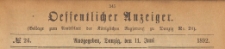 Oeffentlicher Anzeiger : Beilage zum Amts-blatt der Königlichen Regierung zu Danzig, 1892.06.11 nr 24