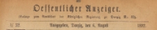 Oeffentlicher Anzeiger : Beilage zum Amts-blatt der Königlichen Regierung zu Danzig, 1892.08.06 nr 32