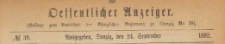 Oeffentlicher Anzeiger : Beilage zum Amts-blatt der Königlichen Regierung zu Danzig, 1892.09.24 nr 39