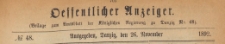 Oeffentlicher Anzeiger : Beilage zum Amts-blatt der Königlichen Regierung zu Danzig, 1892.11.26 nr 48