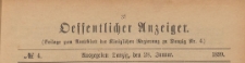 Oeffentlicher Anzeiger : Beilage zum Amts-blatt der Königlichen Regierung zu Danzig, 1899.01.28 nr 4