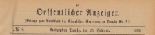 Oeffentlicher Anzeiger : Beilage zum Amts-blatt der Königlichen Regierung zu Danzig, 1899.02.25 nr 8