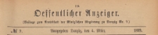 Oeffentlicher Anzeiger : Beilage zum Amts-blatt der Königlichen Regierung zu Danzig, 1899.03.04 nr 9