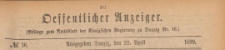 Oeffentlicher Anzeiger : Beilage zum Amts-blatt der Königlichen Regierung zu Danzig, 1899.04.22 nr 16