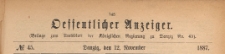 Oeffentlicher Anzeiger : Beilage zum Amts-blatt der Königlichen Regierung zu Danzig, 1887.11.12 nr 45