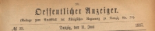 Oeffentlicher Anzeiger : Beilage zum Amts-blatt der Königlichen Regierung zu Danzig, 1887.06.11 nr 23