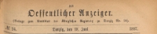 Oeffentlicher Anzeiger : Beilage zum Amts-blatt der Königlichen Regierung zu Danzig, 1887.06.18 nr 24