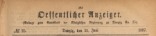 Oeffentlicher Anzeiger : Beilage zum Amts-blatt der Königlichen Regierung zu Danzig, 1887.06.25 nr 25