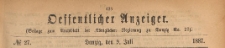 Oeffentlicher Anzeiger : Beilage zum Amts-blatt der Königlichen Regierung zu Danzig, 1887.07.09 nr 27
